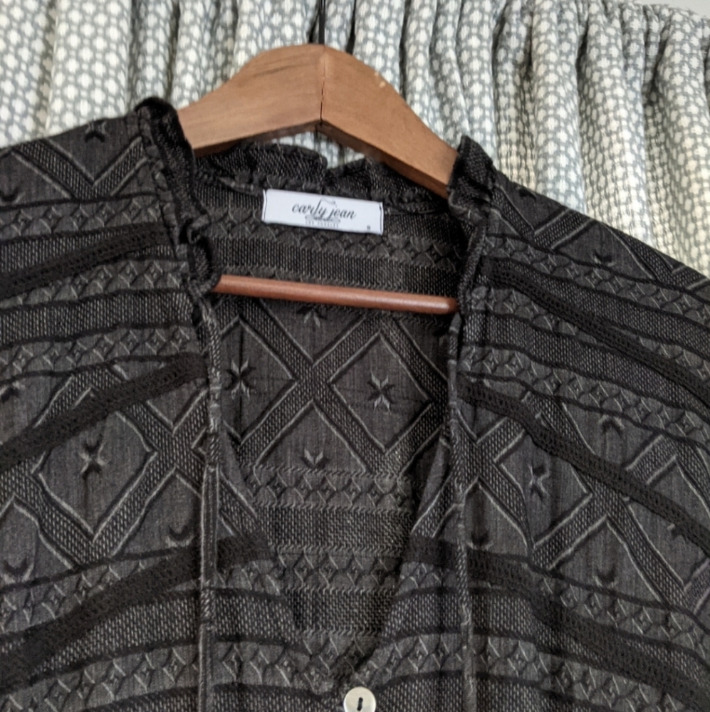 Carly Jean Los Angeles Bohemian / Western / Prairie /  Tiered Maxi Prairie Dress - Picture 12 of 16